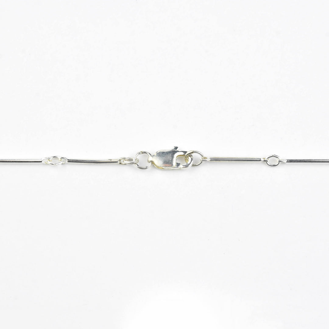 Oval Malachite Necklace in Sterling Silver