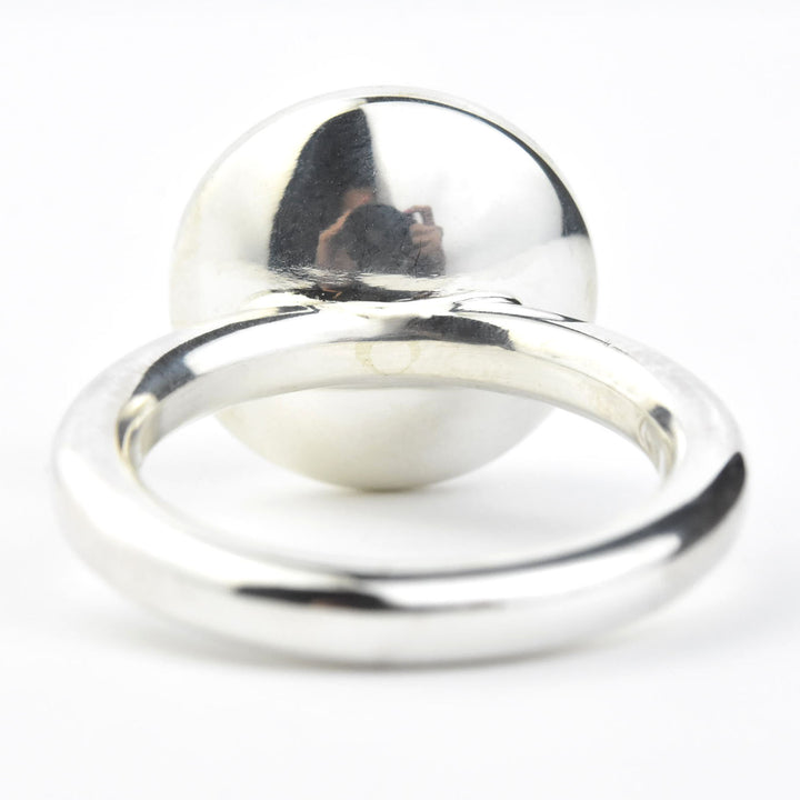 Moonstone Moon Face Ring in Sterling Silver - Goldmakers Fine Jewelry