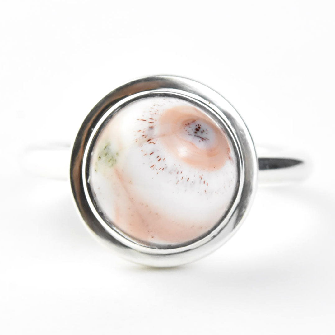 Round Ocean Jasper Ring in Sterling Silver