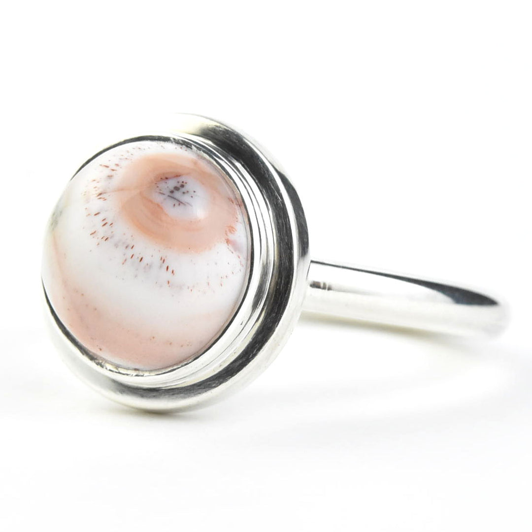 Round Ocean Jasper Ring in Sterling Silver