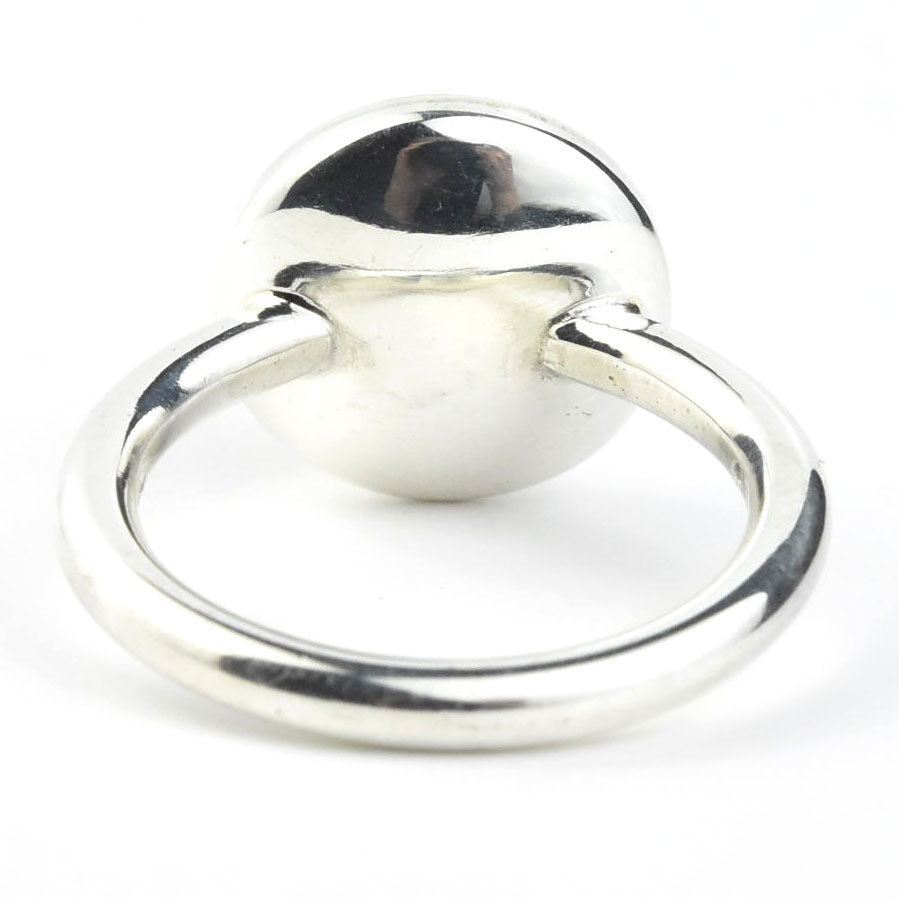 Round Ocean Jasper Ring in Sterling Silver