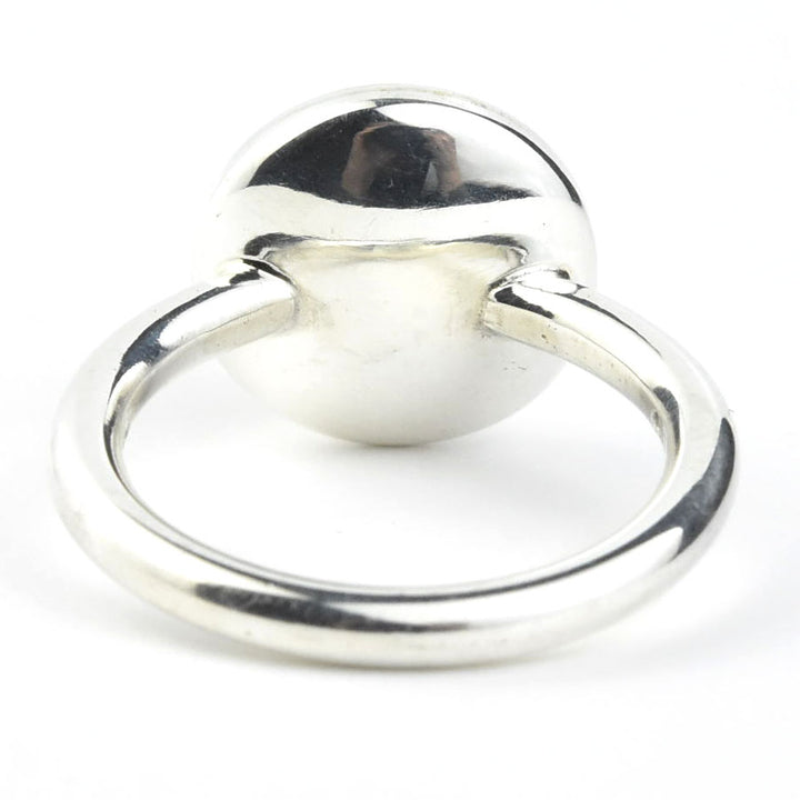 Round Ocean Jasper Ring in Sterling Silver
