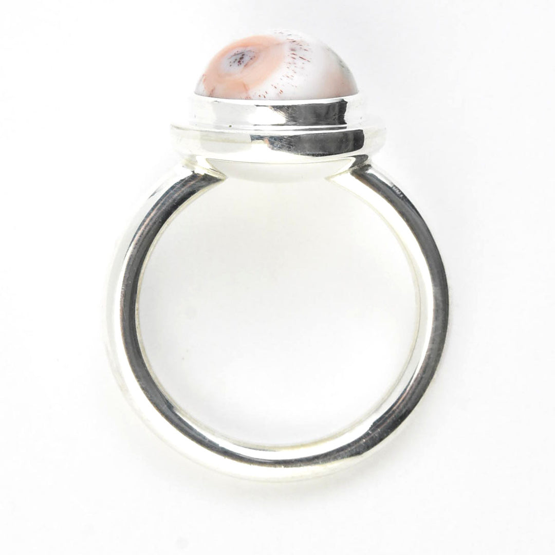 Round Ocean Jasper Ring in Sterling Silver