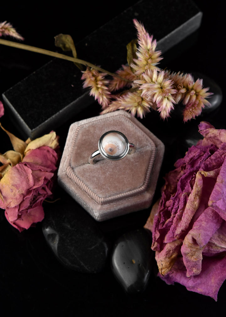 Round Ocean Jasper Ring in Sterling Silver