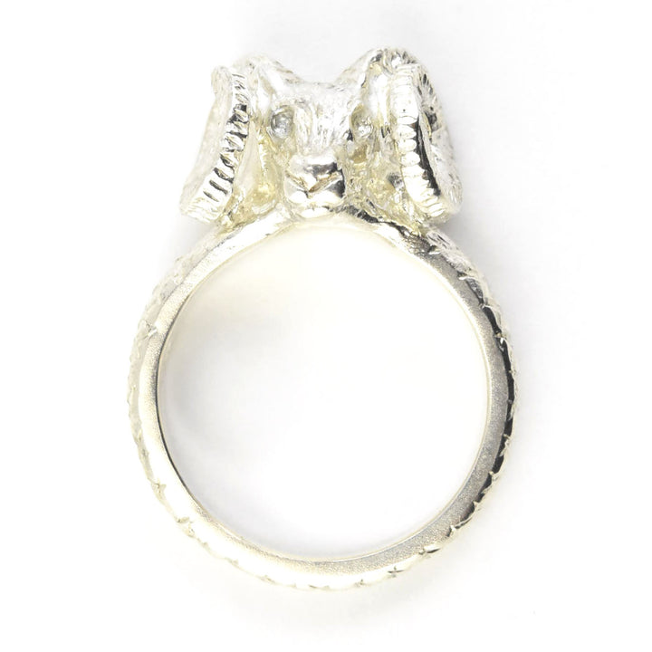 Ram Sterling Silver Ring