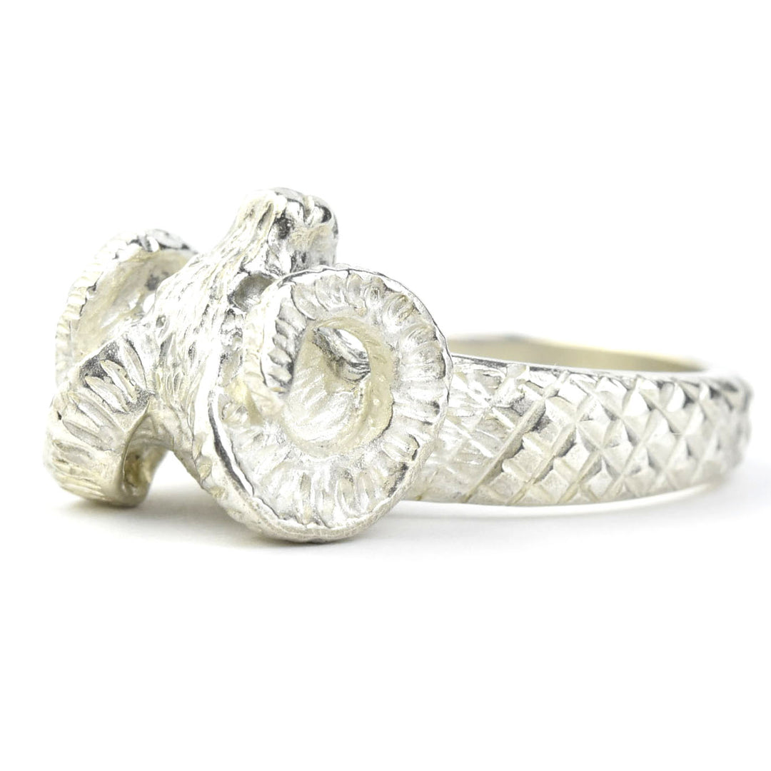 Ram Sterling Silver Ring