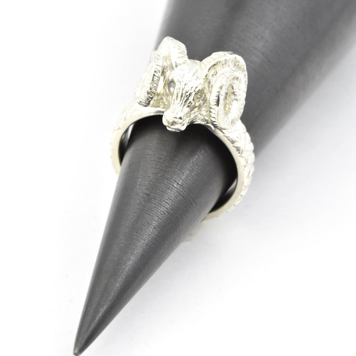 Ram Sterling Silver Ring