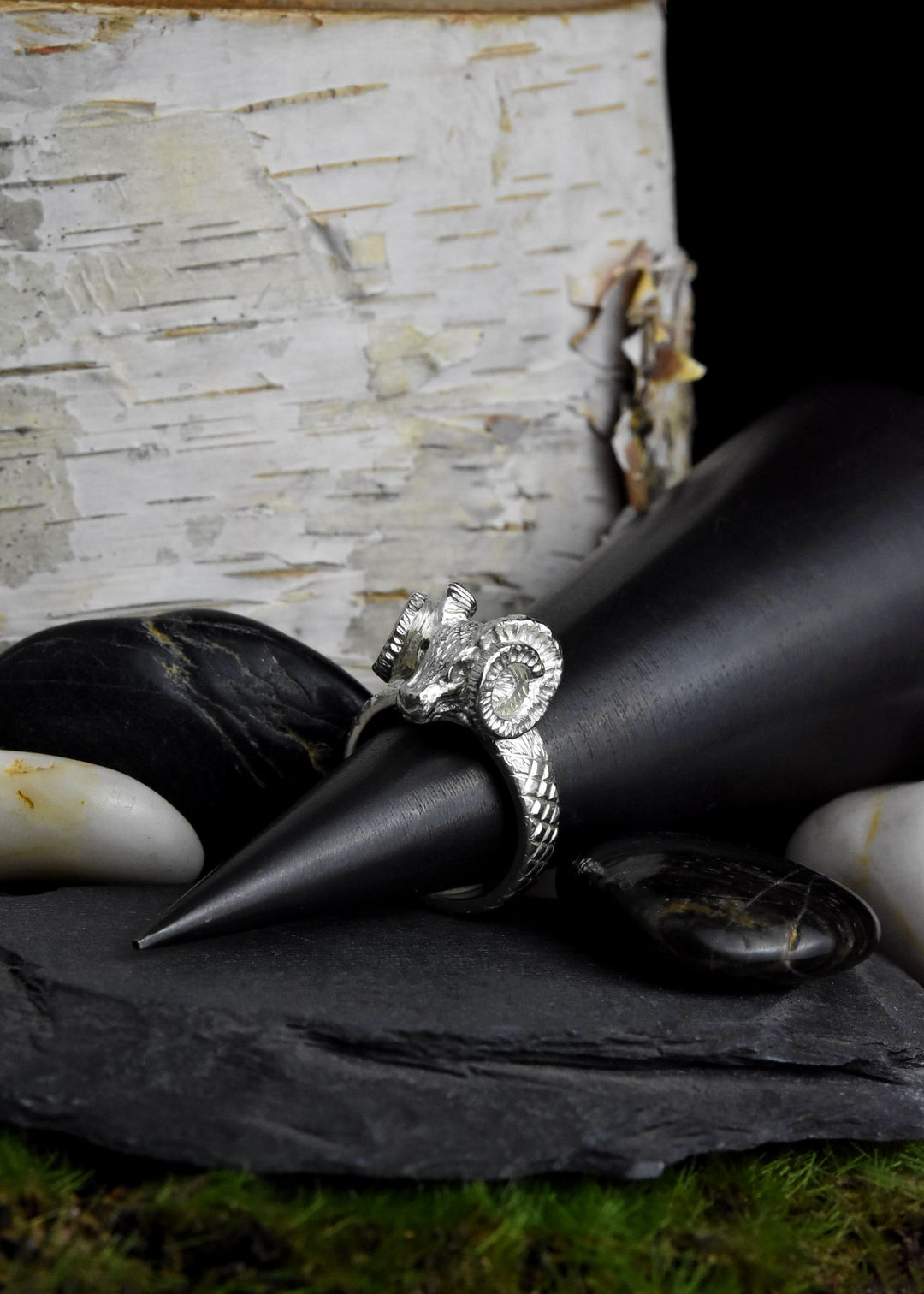 Ram Sterling Silver Ring