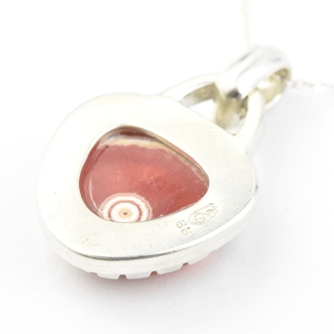 Rhodochrosite Pendant in Sterling Silver
