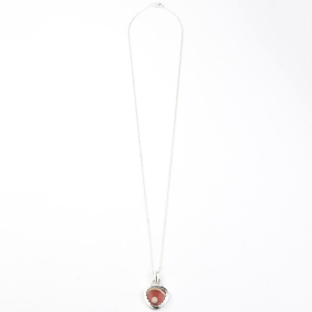 Rhodochrosite Pendant in Sterling Silver