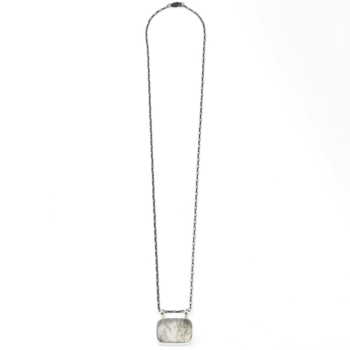 Rutilated Quartz Necklace in Sterling Silver