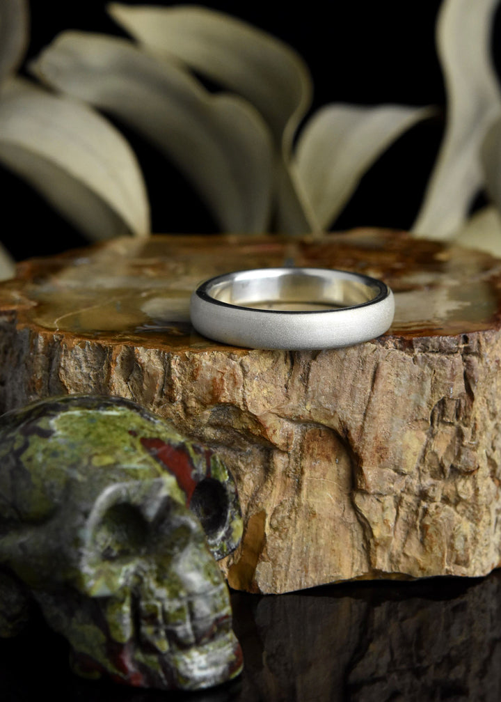 Sandblasted Sterling Silver Band - Goldmakers Fine Jewelry