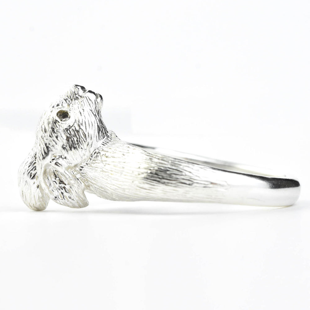 Wild Rabbit Ring in Sterling Silver with Diamonds - Goldmakers Fine Jewelry
