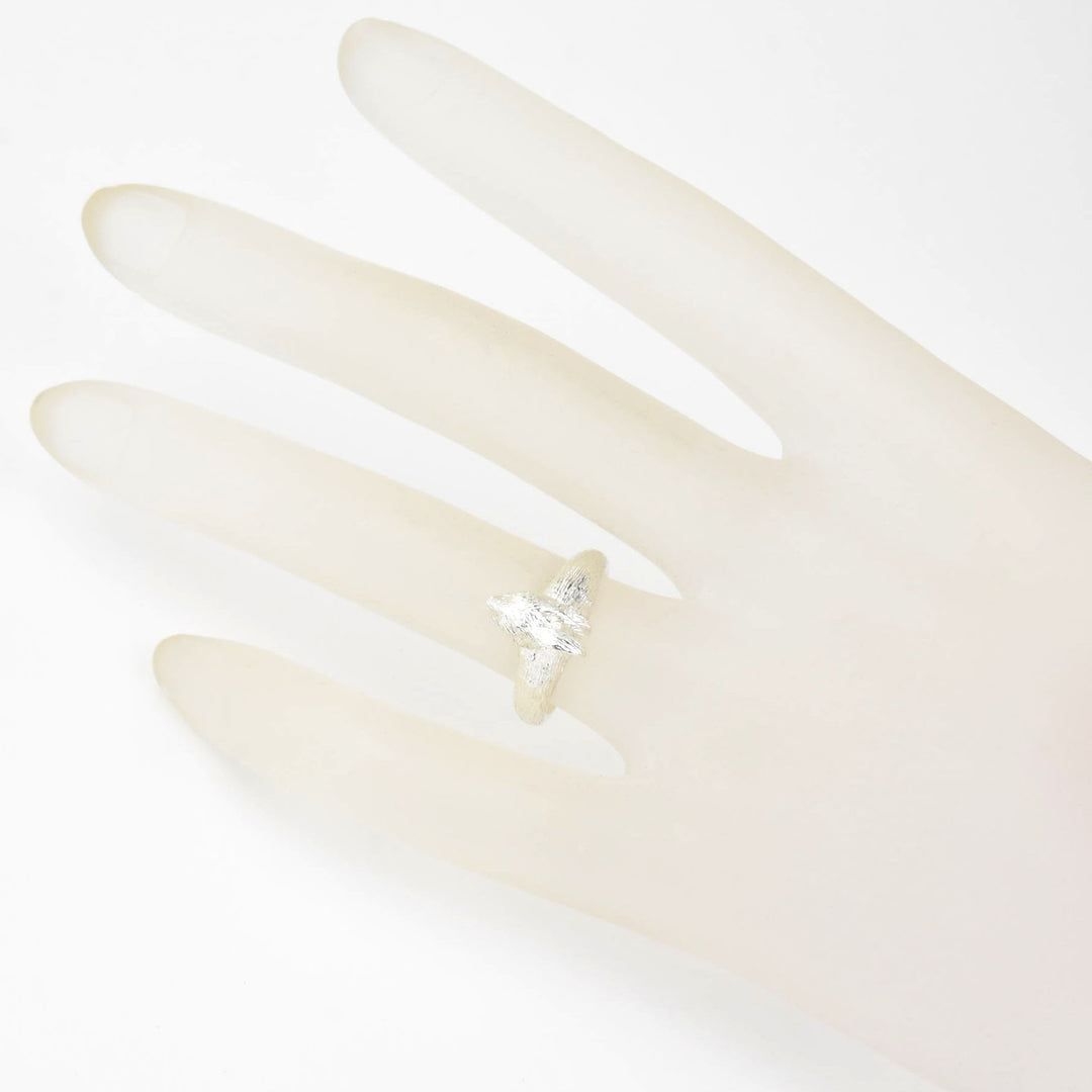 Wild Rabbit Ring in Sterling Silver with Diamonds - Goldmakers Fine Jewelry