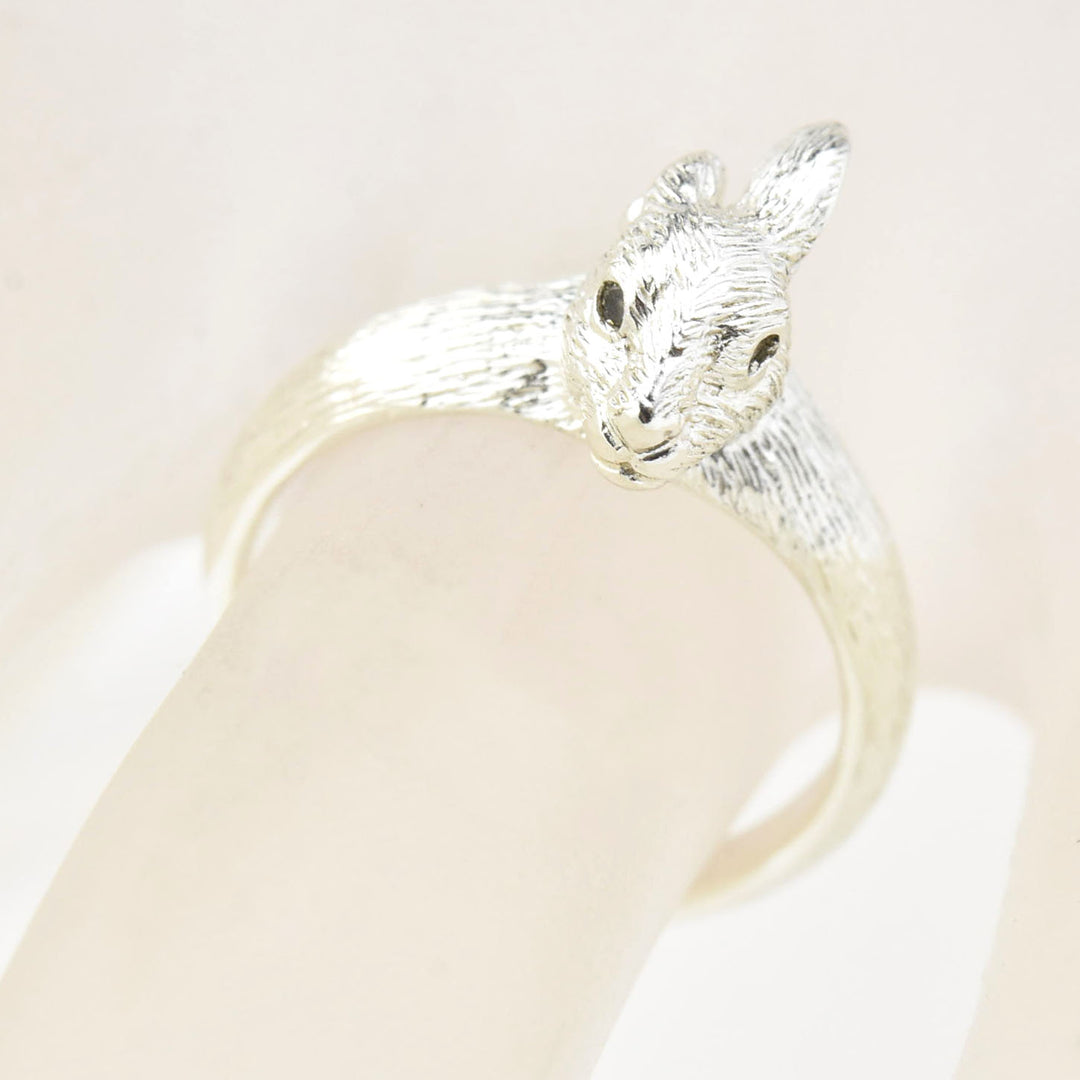 Wild Rabbit Ring in Sterling Silver with Diamonds - Goldmakers Fine Jewelry