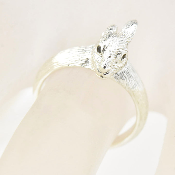 Wild Rabbit Ring in Sterling Silver with Diamonds - Goldmakers Fine Jewelry