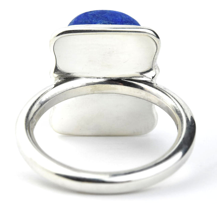 Lapis Lazuli Barrel Ring in Sterling Silver