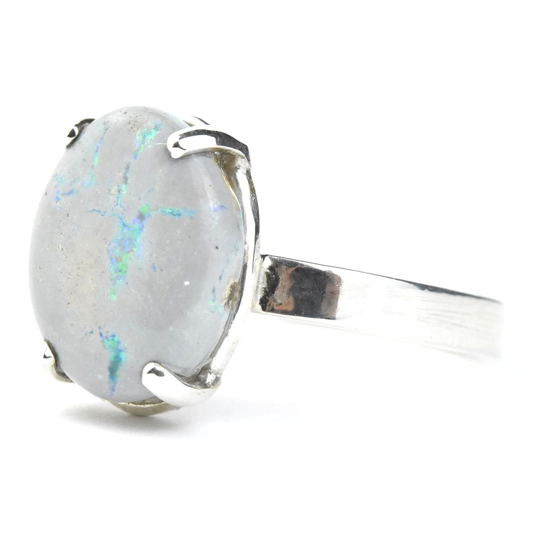 Mintabie Opal Ring in Silver