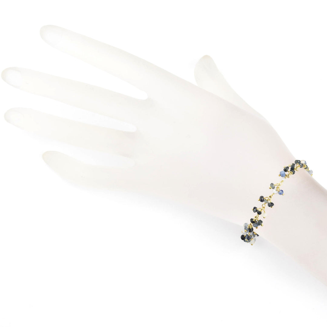 Sapphire Cluster Chain Bracelet