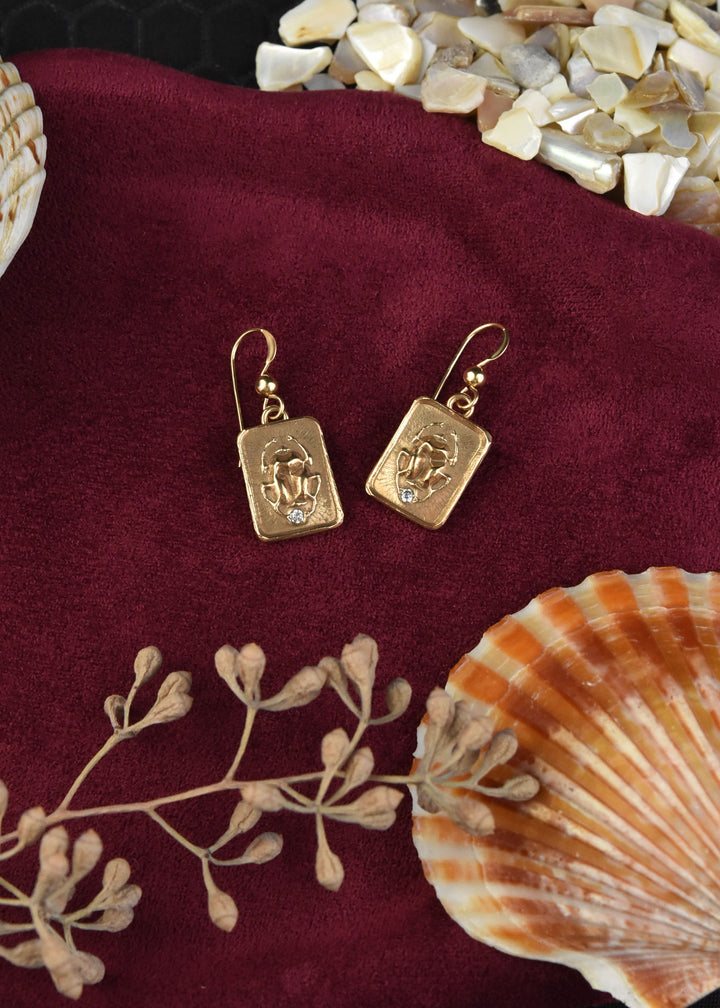 Egyptian Scarab Earrings