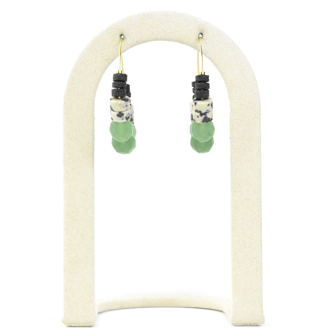 Seafoam Green Hoops - Goldmakers Fine Jewelry