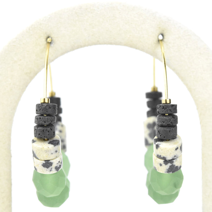 Seafoam Green Hoops - Goldmakers Fine Jewelry