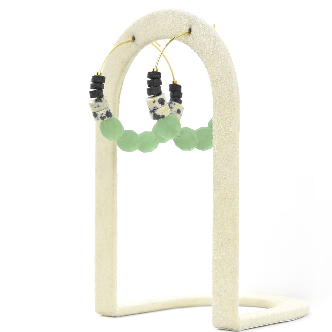 Seafoam Green Hoops - Goldmakers Fine Jewelry