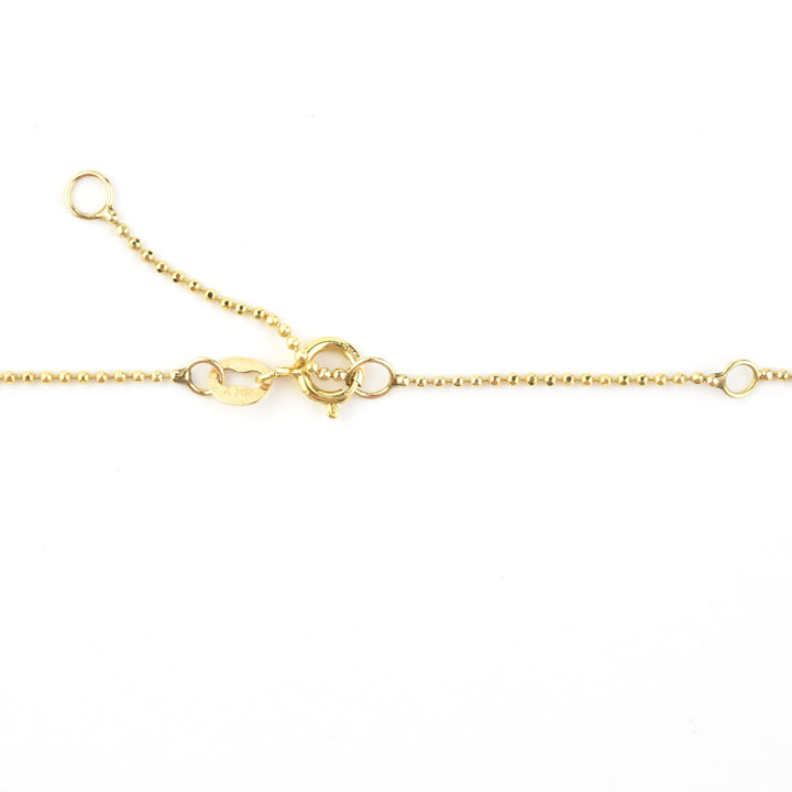 Seven Stone Station Necklace in 14k Yellow Gold - Goldmakers Fine Jewelry