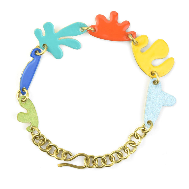 Shapes in a Line Bracelet in Mixed Colors