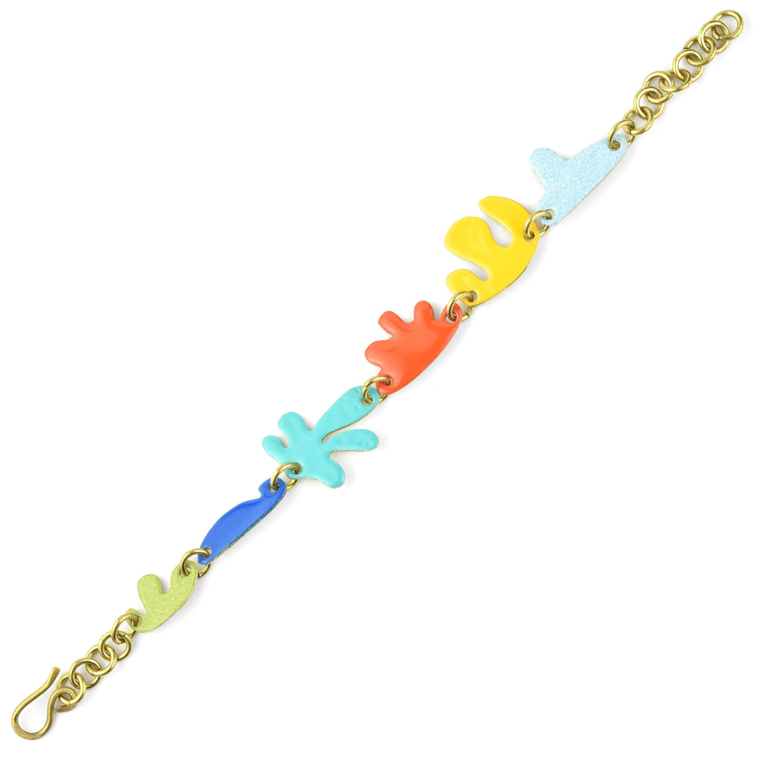 Shapes in a Line Bracelet in Mixed Colors
