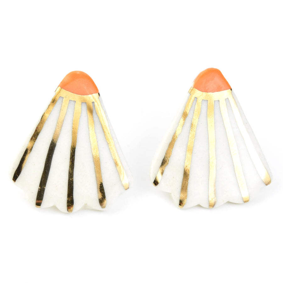 Shuttlecock Studs - Goldmakers Fine Jewelry