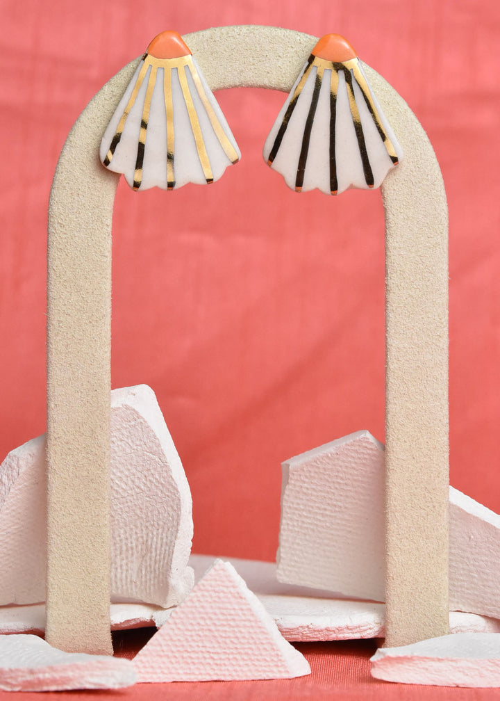 Shuttlecock Studs - Goldmakers Fine Jewelry