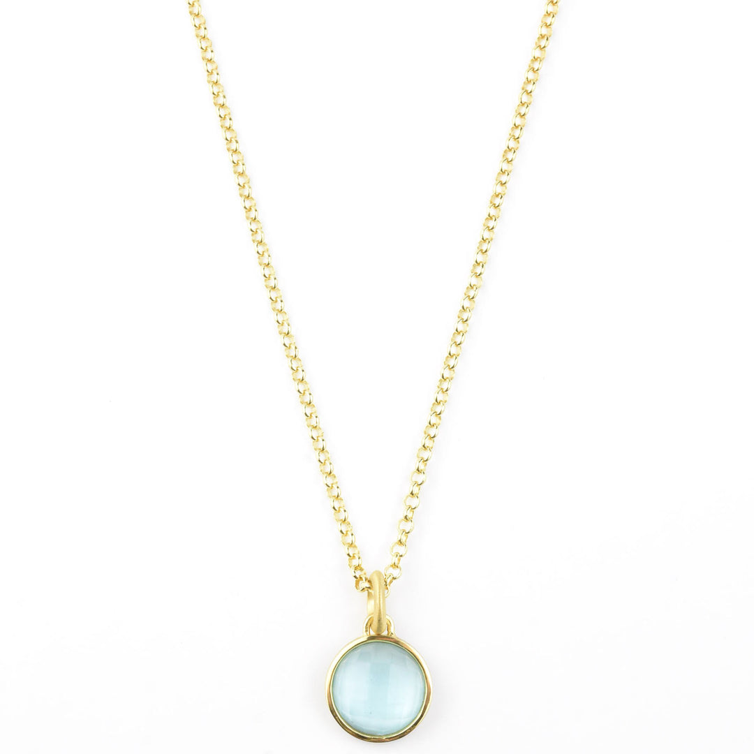 Signature Pendant Necklace, Iridescent Sky Blue