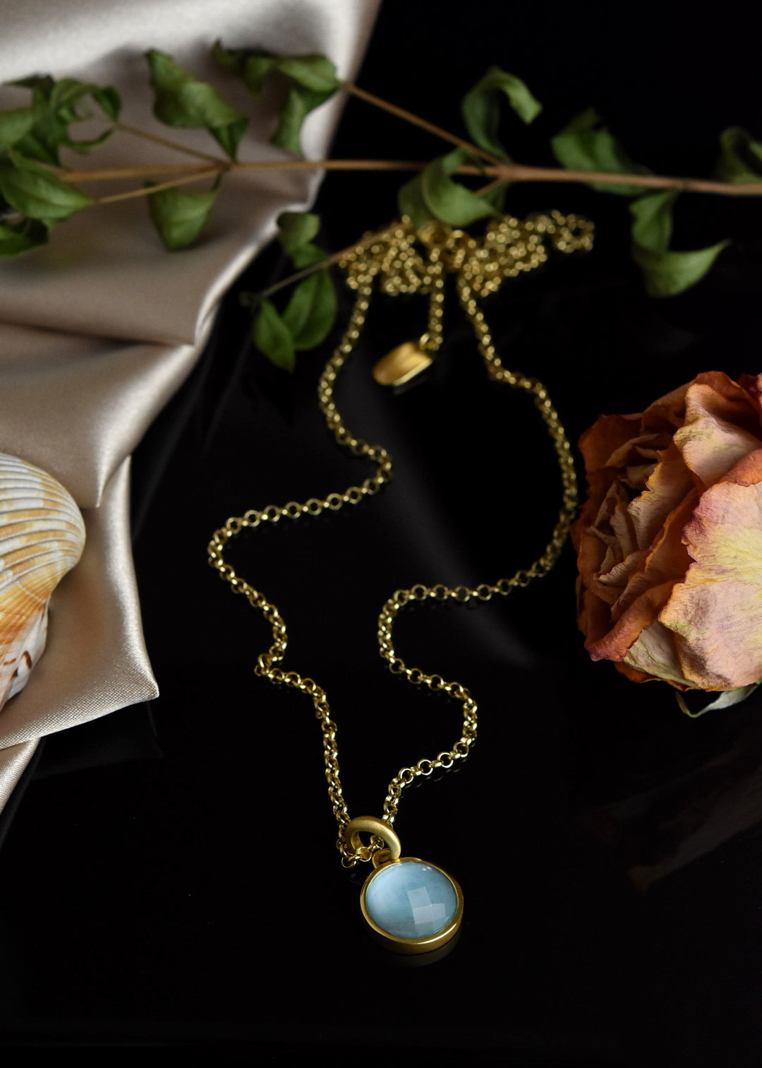 Signature Pendant Necklace, Iridescent Sky Blue