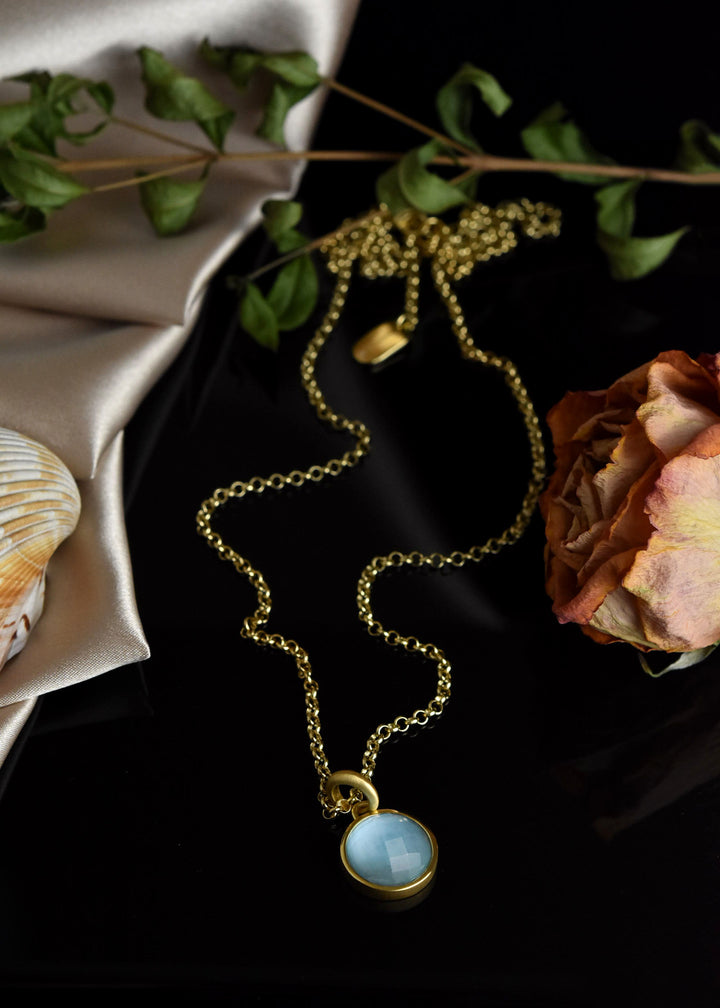 Signature Pendant Necklace, Iridescent Sky Blue