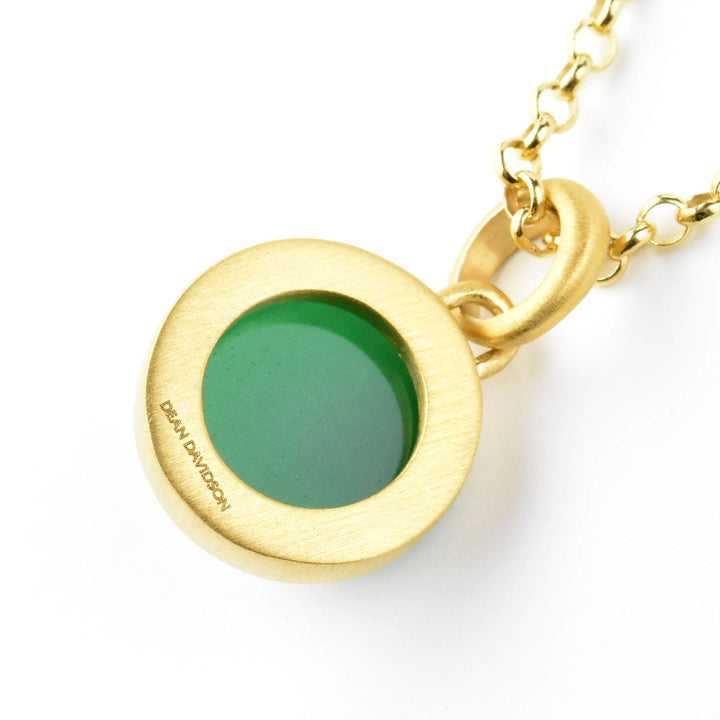 Signature Pendant Necklace, Green Onyx