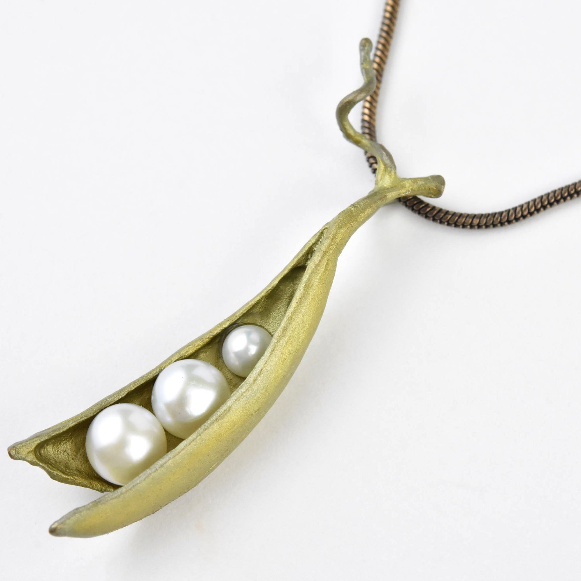 Peapod necklace- 4 peas choice of color for birth months – Kole Jax Designs