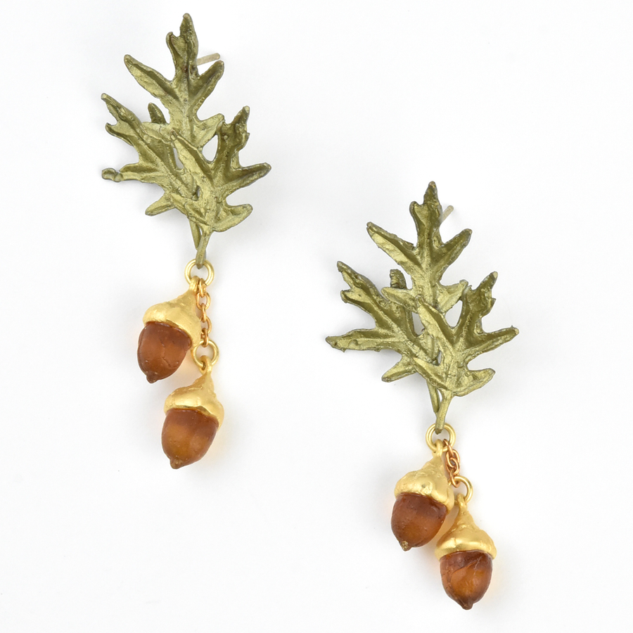 Acorn and Oakleaf Earrings - Goldmakers Fine Jewelry