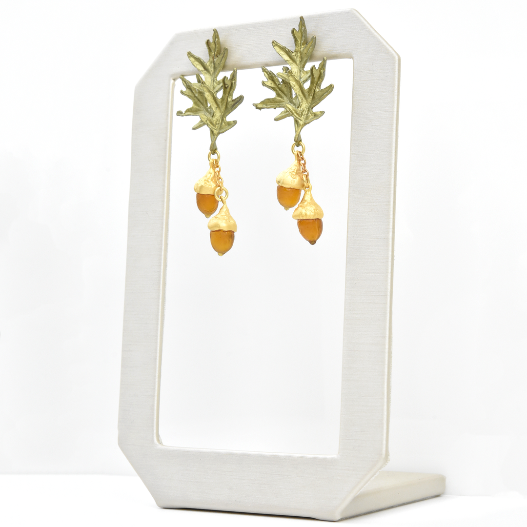 Acorn and Oakleaf Earrings - Goldmakers Fine Jewelry