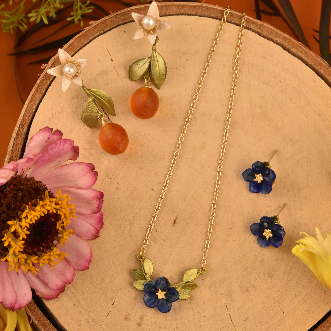 Blue Violet Necklace - Goldmakers Fine Jewelry