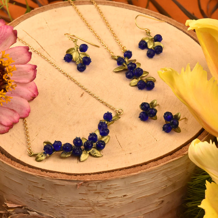 Petite Blueberry Cluster Earrings - Goldmakers Fine Jewelry