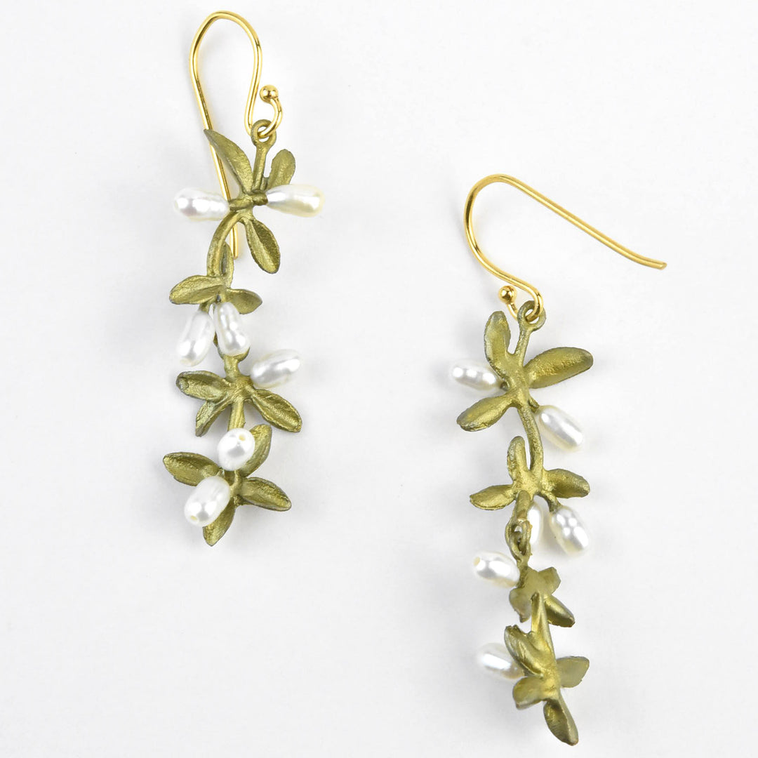 Flowering Thyme Drop Earrings - Goldmakers Fine Jewelry