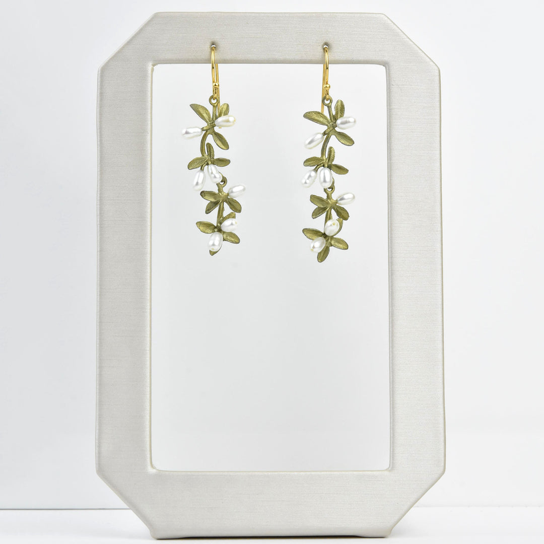 Flowering Thyme Drop Earrings - Goldmakers Fine Jewelry