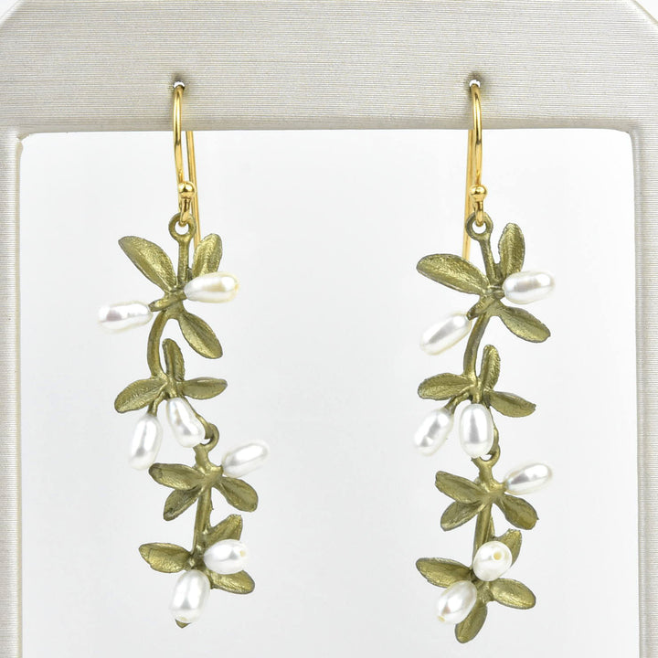 Flowering Thyme Drop Earrings - Goldmakers Fine Jewelry