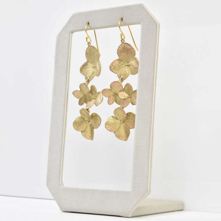 Hydrangea Long Earrings - Goldmakers Fine Jewelry