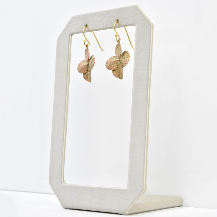 Hydrangea Petal Drop Earrings - Goldmakers Fine Jewelry