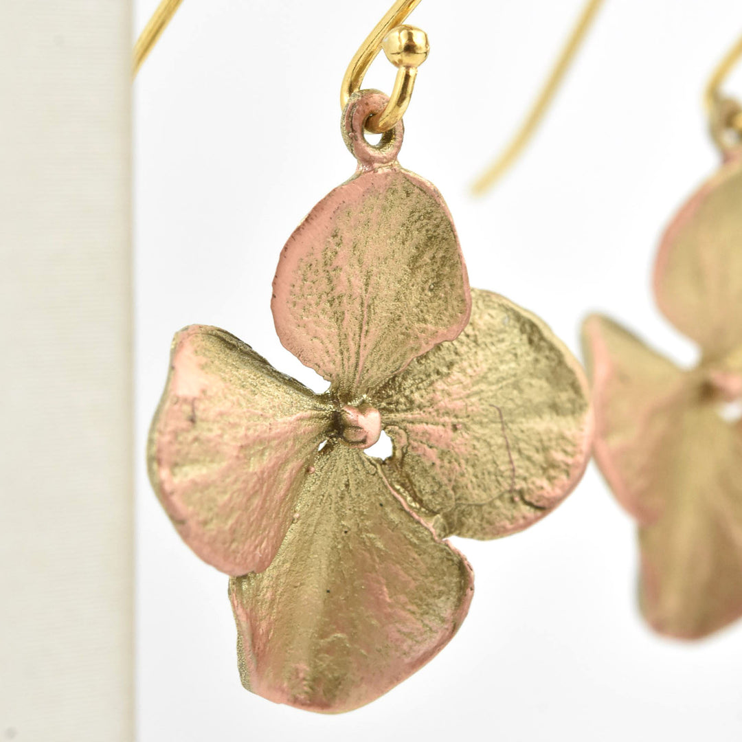 Hydrangea Petal Drop Earrings - Goldmakers Fine Jewelry