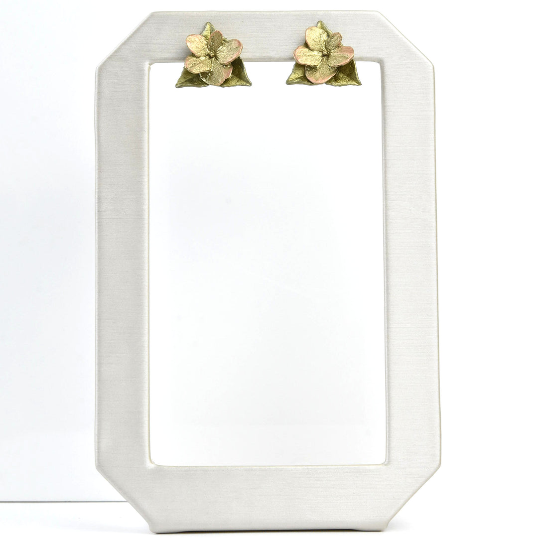 Hydrangea Petals on Leaf Post Earrings - Goldmakers Fine Jewelry