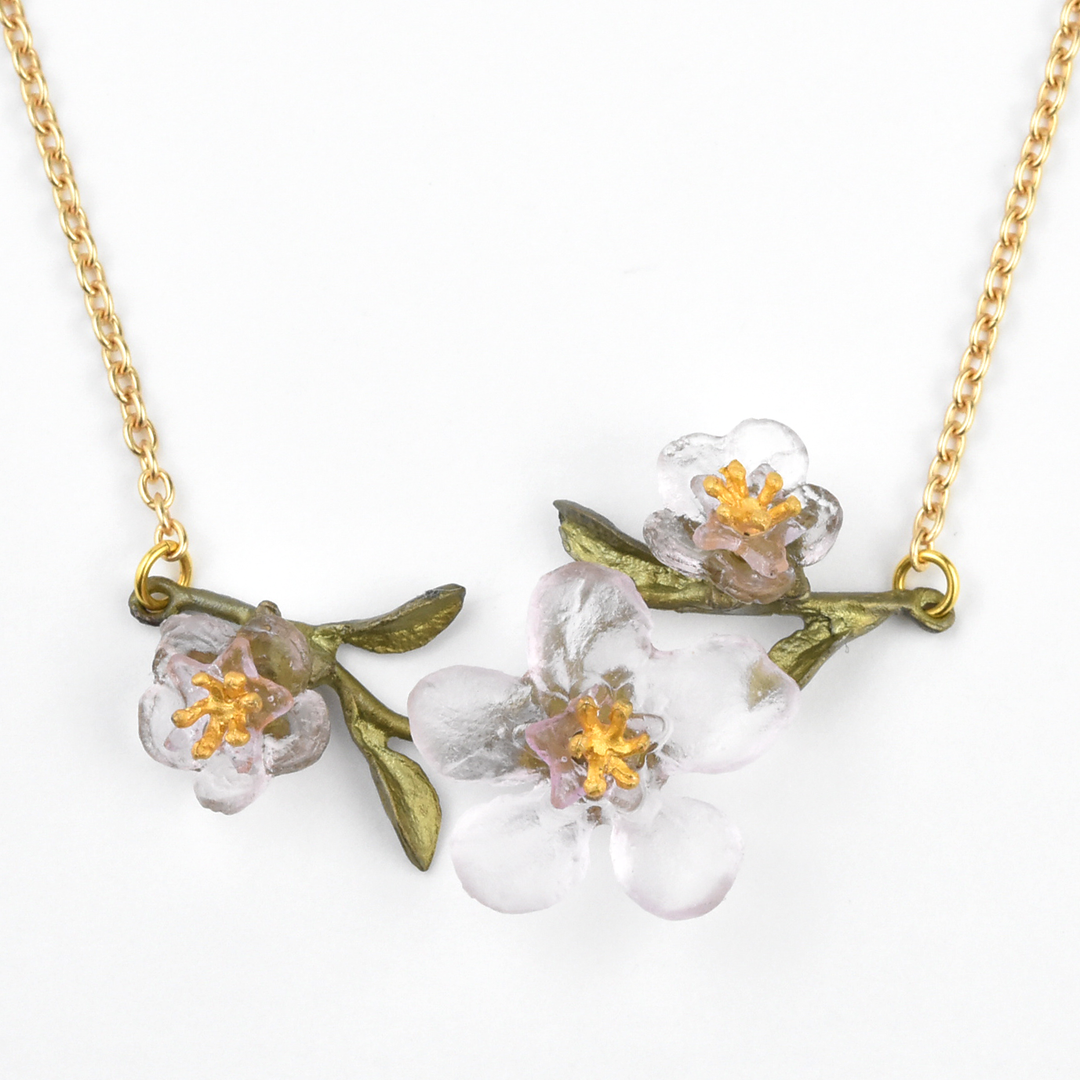 Peach Blossom Bar Necklace - Goldmakers Fine Jewelry