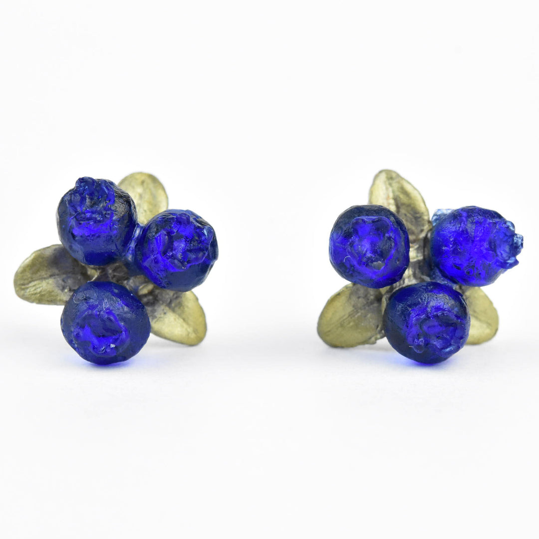 Petite Blueberry Stud Earrings - Goldmakers Fine Jewelry